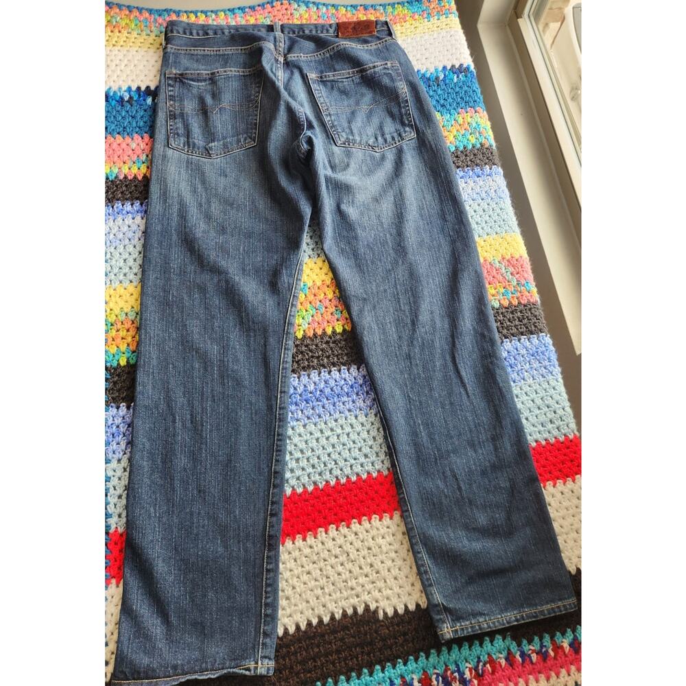 Polo Ralph Lauren Blue Straight Denim Jeans Zip Button 5-Pocket Men's - Picture 7 of 9
